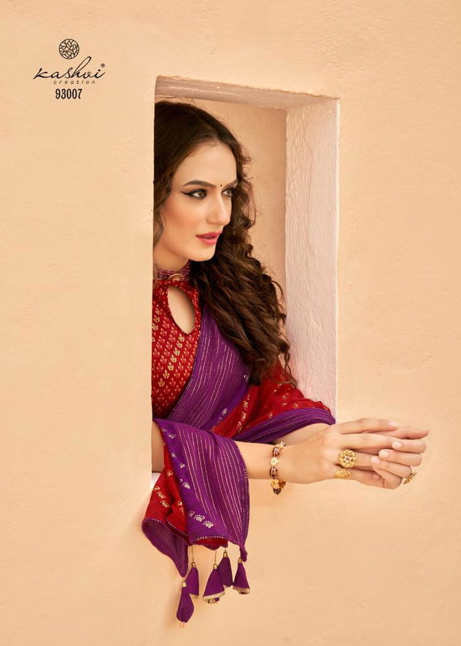 Kashvi Jhalak Designer Ethnic Wear Wholesale Saree Collection